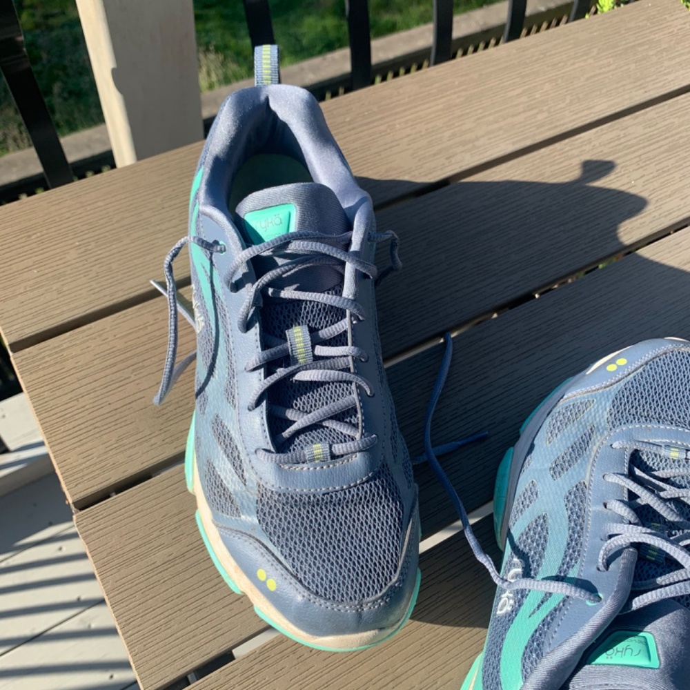 Women’s Ryka Devotion walking athletic running shoe trainer blue gray 10W - Picture 6 of 14